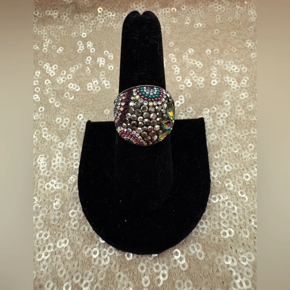 NWT Gorgeous Austrian Crystal / 925 Silver Size 7.5 ring from Mosaico